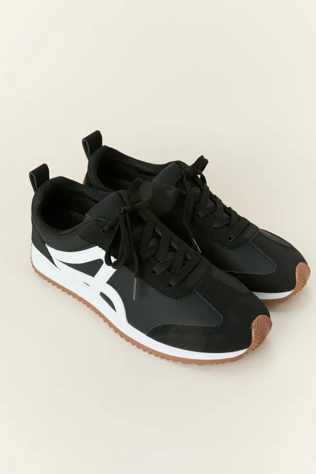 Madeline Black Stripe Sneakers SALE sold by Pink Lily product image thumbnail 3