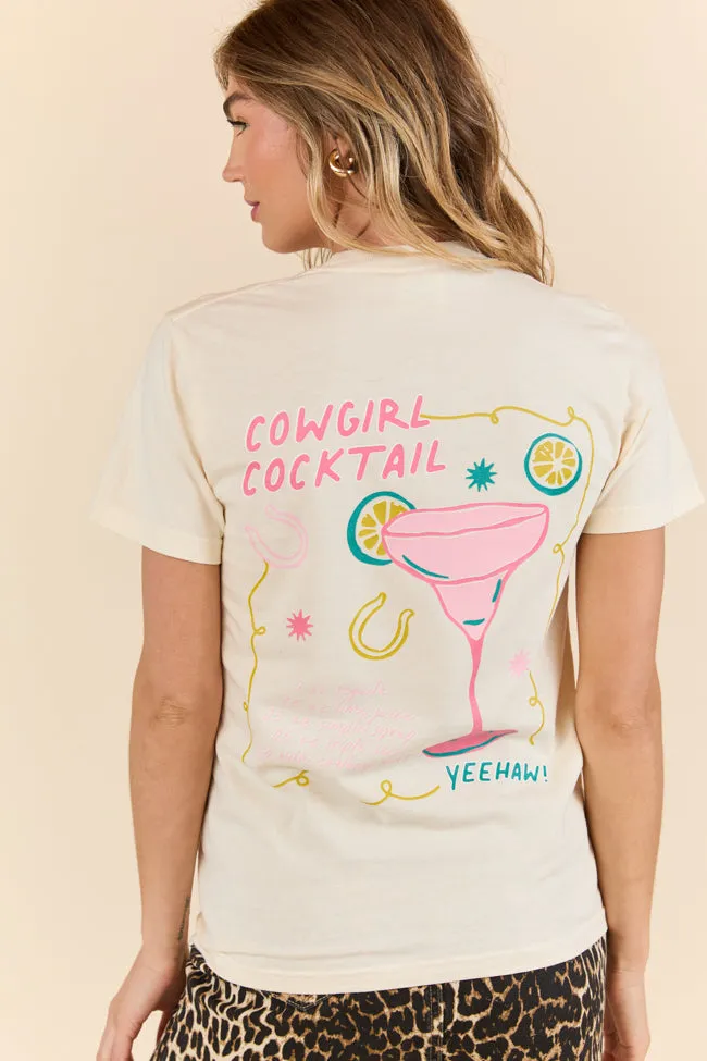Cowgirl Cocktail Ivory Graphic Tee sold by Pink Lily