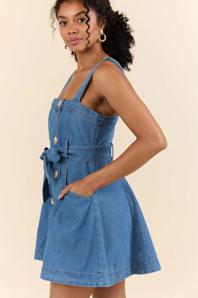 Bless Your Heart Button Denim Dress sold by Pink Lily product image thumbnail 4