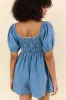 Stockyard Stroll Denim Romper sold by Pink Lily