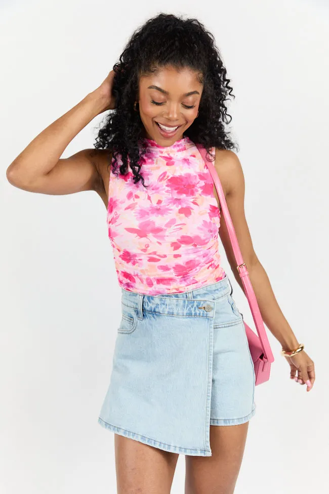 Buttoned Up Light Wash Denim Skort SALE sold by Pink Lily product image thumbnail 3