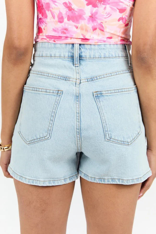 Buttoned Up Light Wash Denim Skort SALE sold by Pink Lily product image thumbnail 5