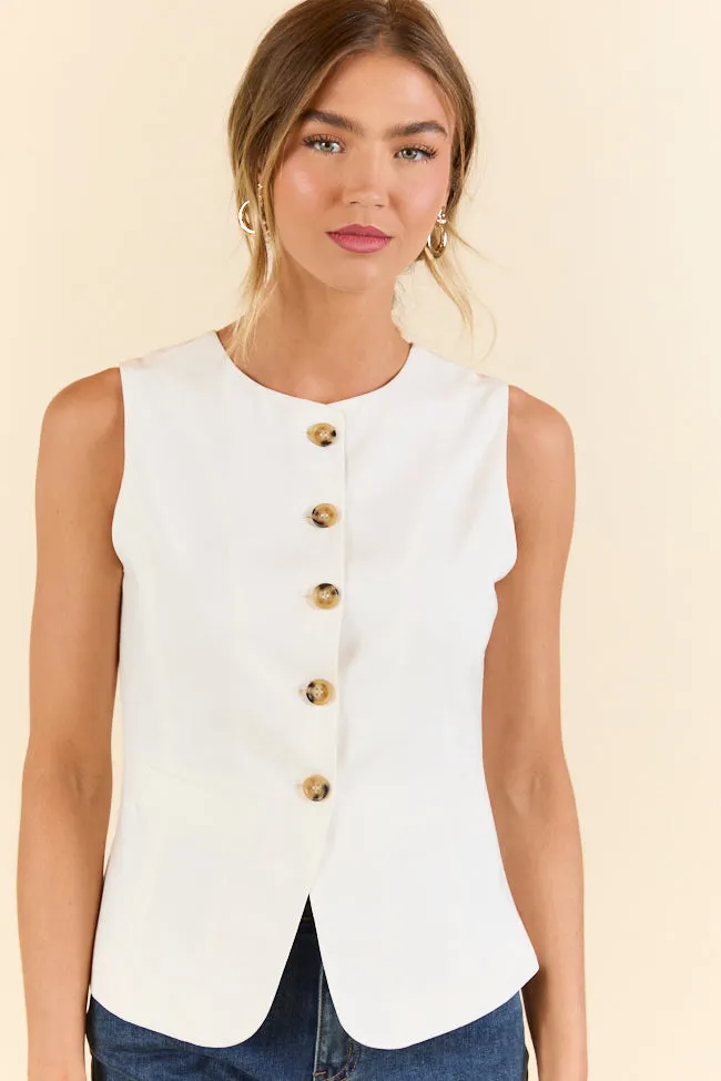 Invested In You Ivory Vest Top FINAL SALE sold by Pink Lily product image thumbnail 3