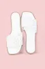 Adeline White Mesh Floral Sandals FINAL SALE sold by Pink Lily