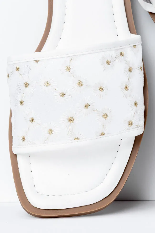 Adeline White Mesh Floral Sandals FINAL SALE sold by Pink Lily product image thumbnail 5