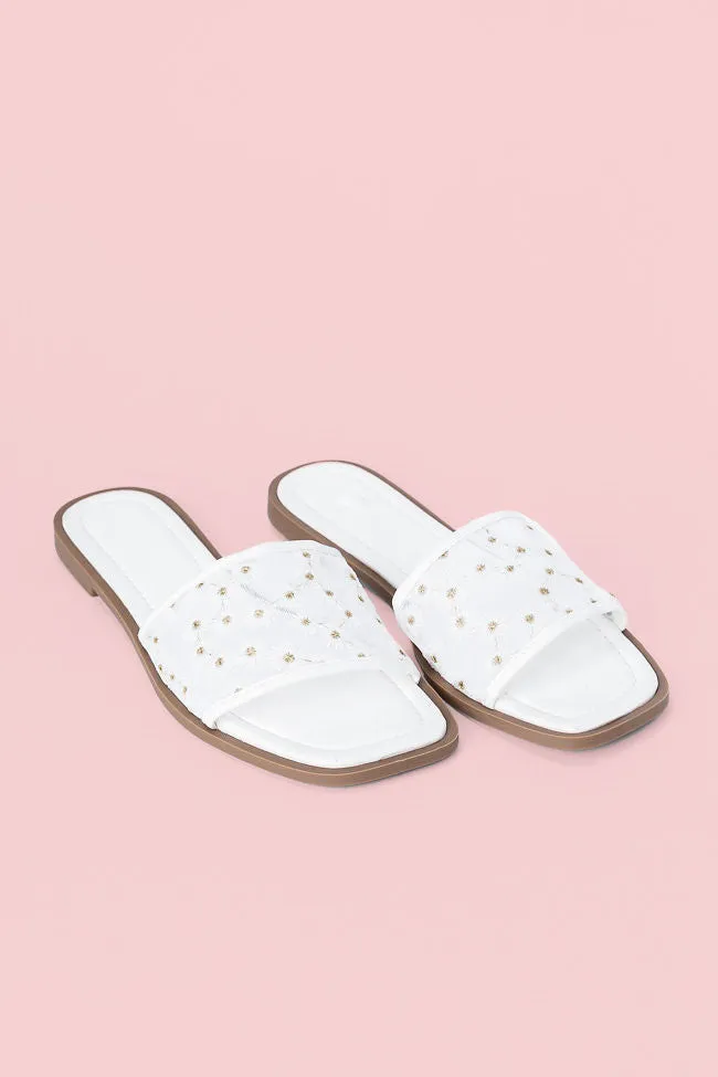 Adeline White Mesh Floral Sandals FINAL SALE sold by Pink Lily product image thumbnail 2