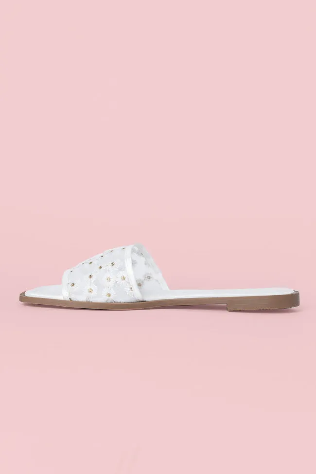 Adeline White Mesh Floral Sandals FINAL SALE sold by Pink Lily product image thumbnail 4
