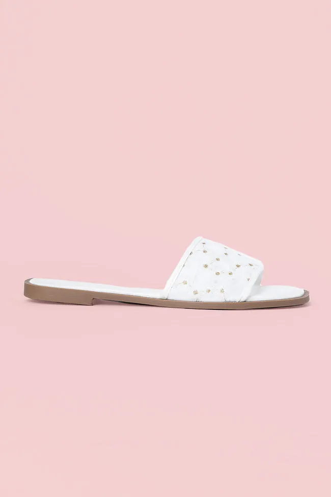 Adeline White Mesh Floral Sandals FINAL SALE sold by Pink Lily product image thumbnail 3