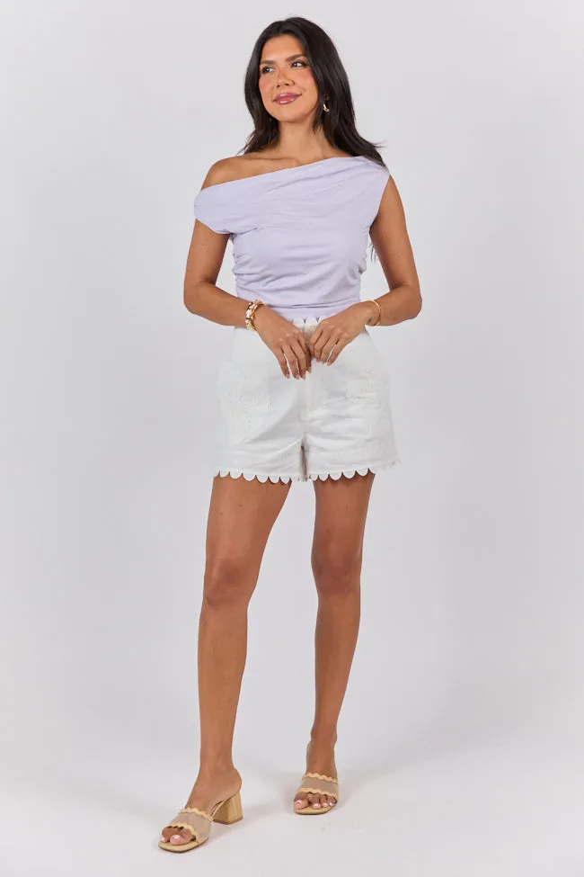 Off Topic Purple Ruched Off The Shoulder Knit Top SALE sold by Pink Lily product image thumbnail 3