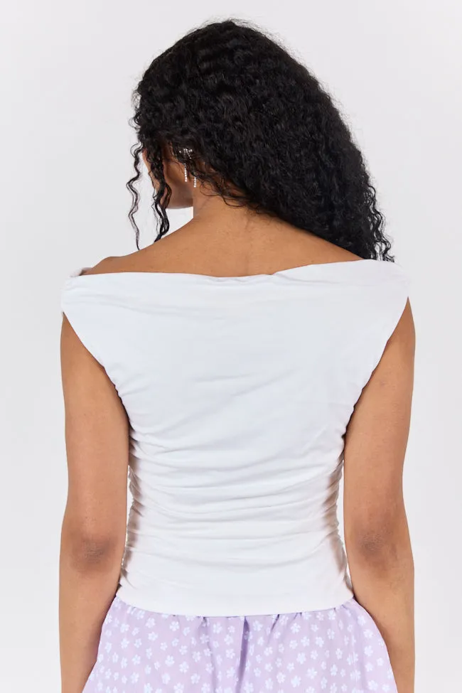 Off Topic Cream Ruched Off The Shoulder Knit Top FINAL SALE sold by Pink Lily product image thumbnail 5