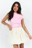 Beauty In Bubbles Cream Mini Skirt SALE sold by Pink Lily