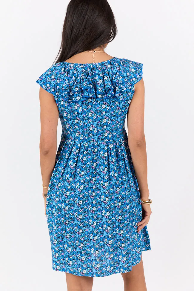 Blooming Blues Floral Mini Dress FINAL SALE sold by Pink Lily product image thumbnail 4