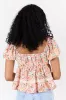 Something About It Short Sleeve Multi Floral Lace Trim Blouse FINAL SALE sold by Pink Lily