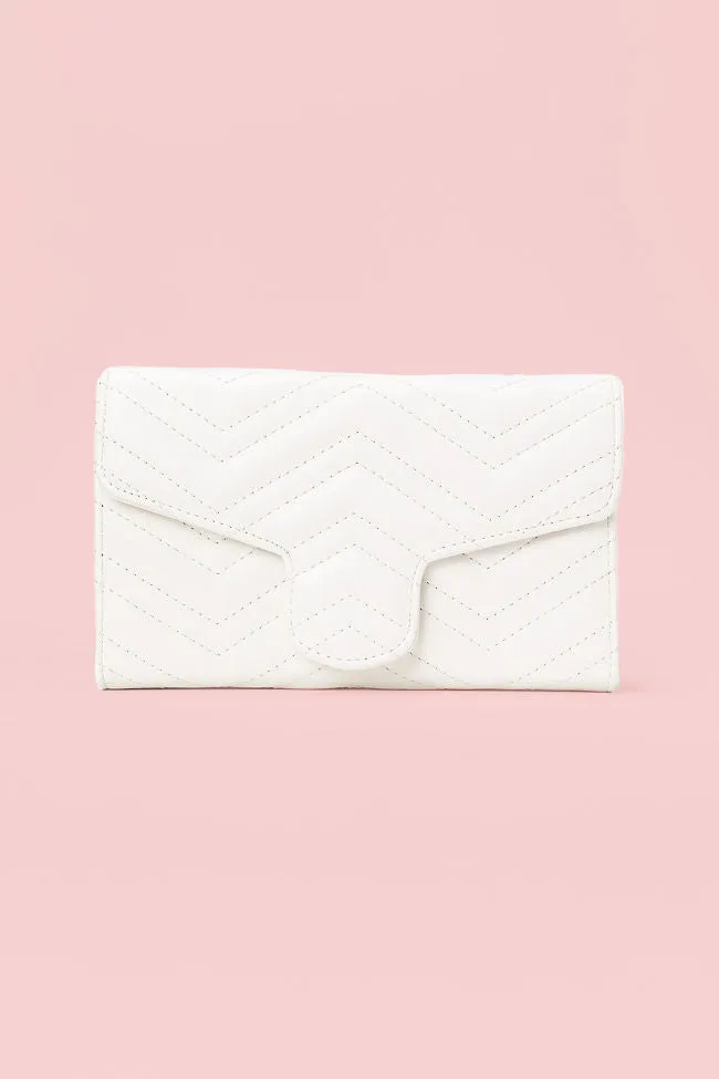 White Chevron Crossbody Purse FINAL SALE sold by Pink Lily product image thumbnail 3