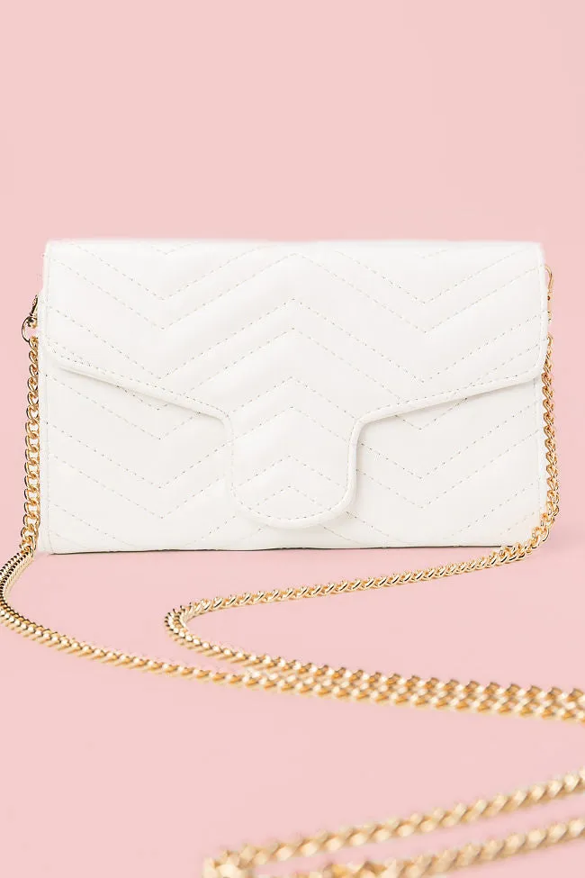 White Chevron Crossbody Purse FINAL SALE sold by Pink Lily product image thumbnail 2