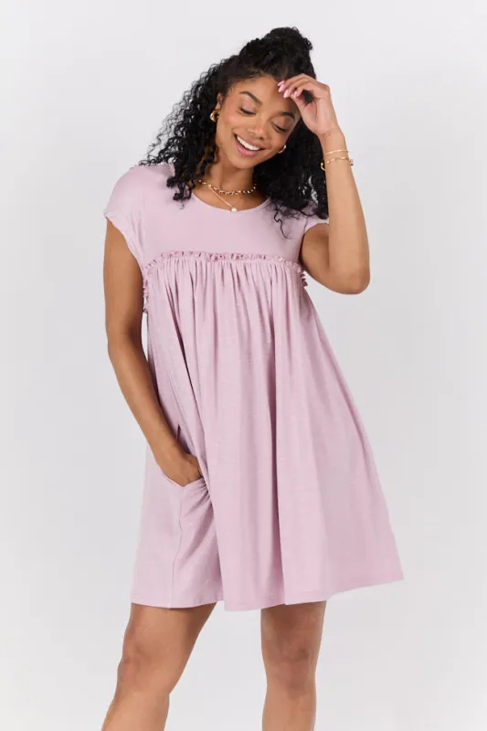 Girl On The Go Easy Knit Short Sleeve Mini Dress SALE sold by Pink Lily