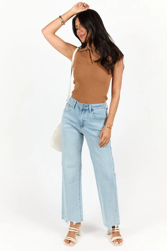 Lily Medium Wash Floral Embroidered Crop Relaxed Jeans FINAL SALE sold by Pink Lily product image thumbnail 4