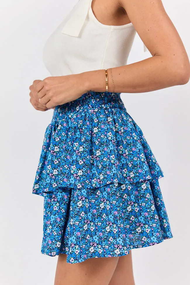 Breezy Navy Floral Tiered Skort SALE sold by Pink Lily product image thumbnail 4