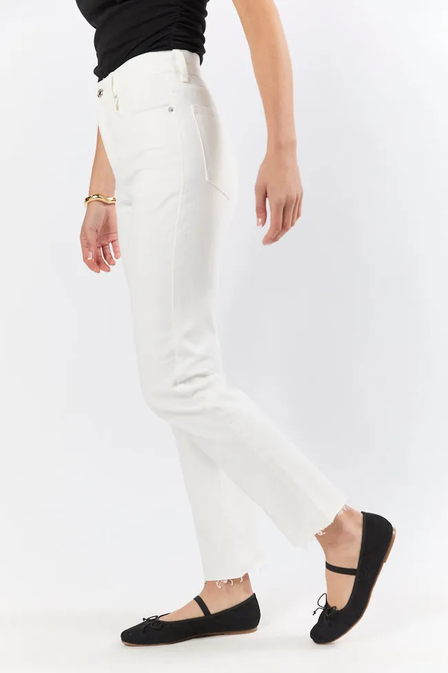 Westin White Straight Leg Raw Hem Jeans FINAL SALE sold by Pink Lily product image thumbnail 3