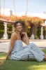 Summer Stripes Strapless Top and Pants Set sold by Pink Lily