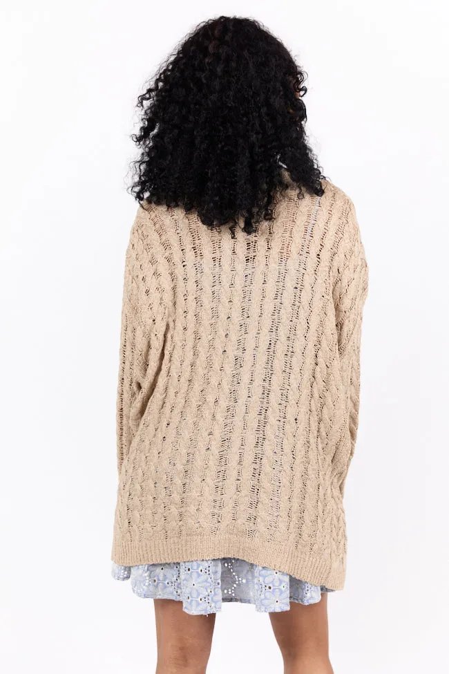 Mellow Moments Taupe Knit Cardigan FINAL SALE sold by Pink Lily product image thumbnail 5