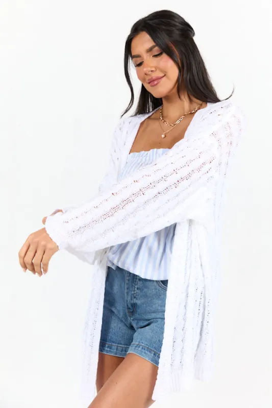 Mellow Moments Ivory Knit Cardigan FINAL SALE sold by Pink Lily