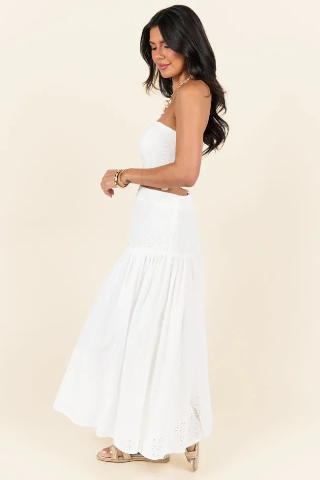 Take It Easy White Eyelet Tube Top Set FINAL SALE sold by Pink Lily product image thumbnail 4