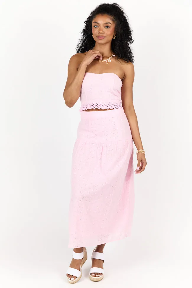 Take It Easy Pink Eyelet Tube Top Set FINAL SALE sold by Pink Lily product image thumbnail 3