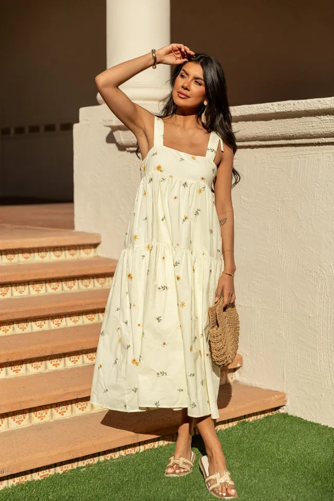 Let's Pick Flowers Embroidered Dress FINAL SALE sold by Pink Lily