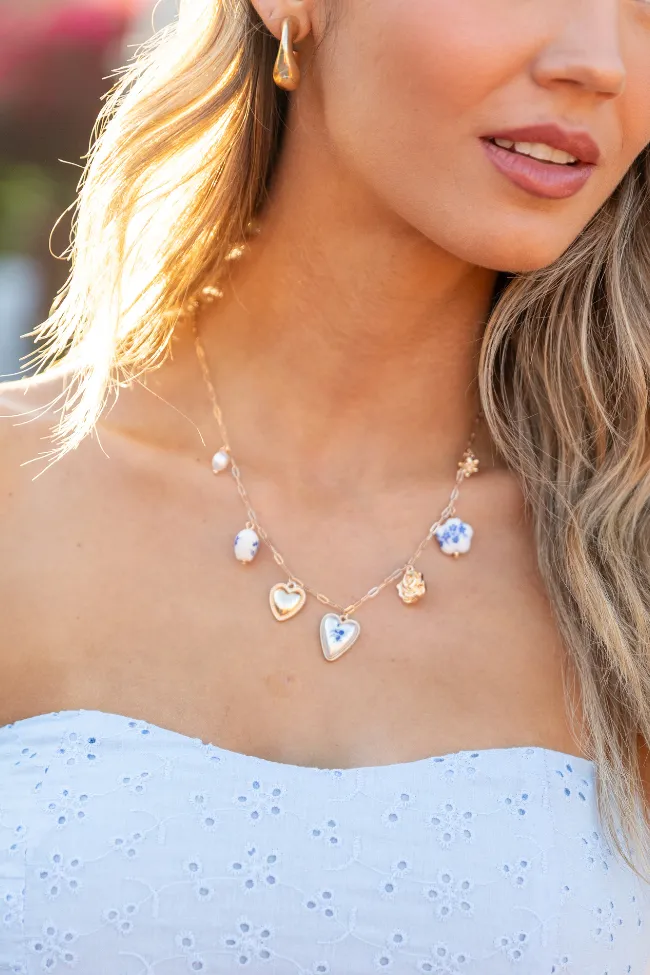 Blue Heart Charm Necklace FINAL SALE sold by Pink Lily product image thumbnail 2