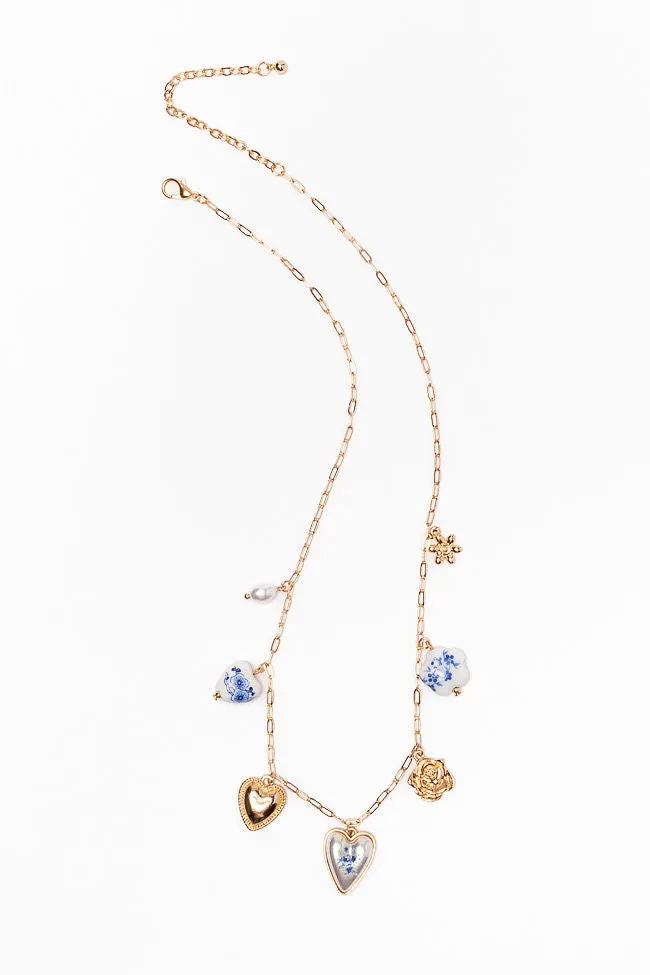 Blue Heart Charm Necklace FINAL SALE sold by Pink Lily product image thumbnail 3