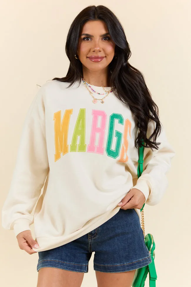 Margs Multi Block Cream Graphic Sweatshirt sold by Pink Lily product image thumbnail 4