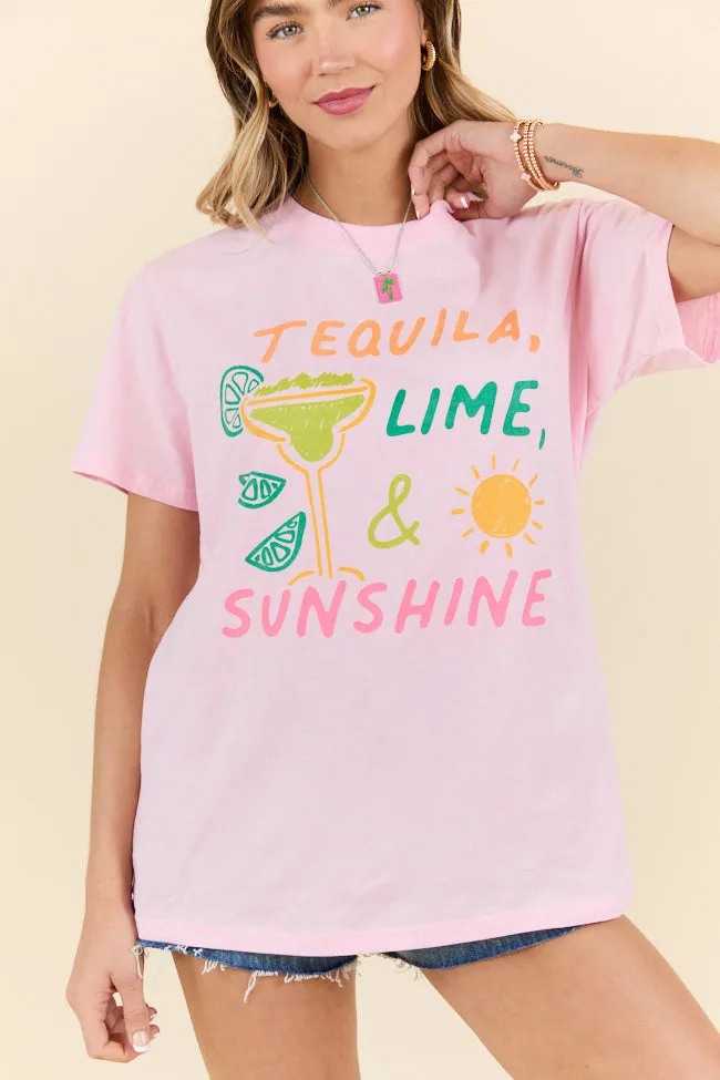 Tequila, Lime, & Sunshine Light Pink Graphic Tee sold by Pink Lily product image thumbnail 3