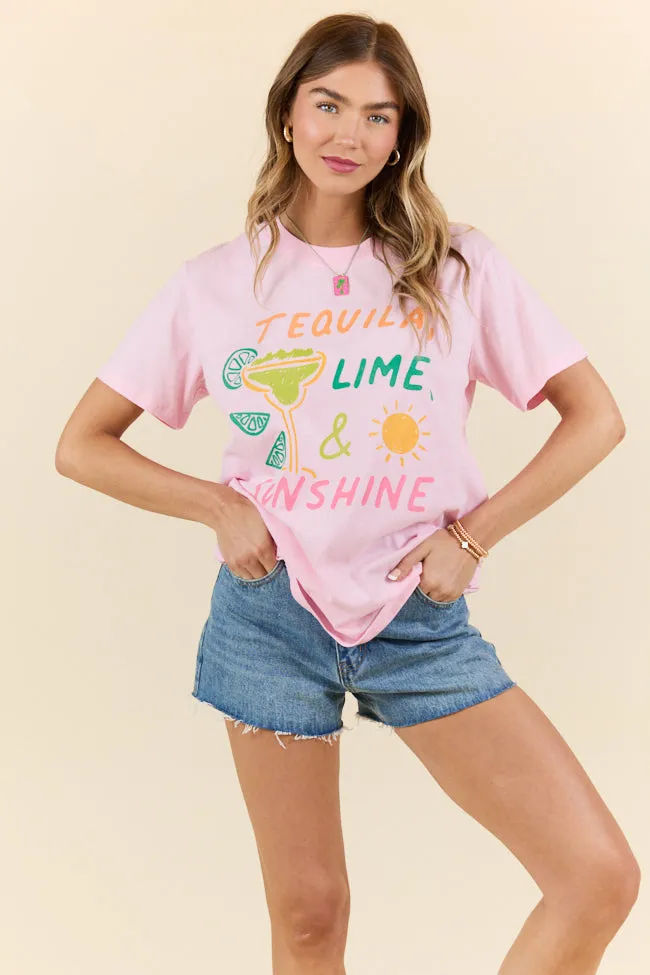 Tequila, Lime, & Sunshine Light Pink Graphic Tee sold by Pink Lily product image thumbnail 4