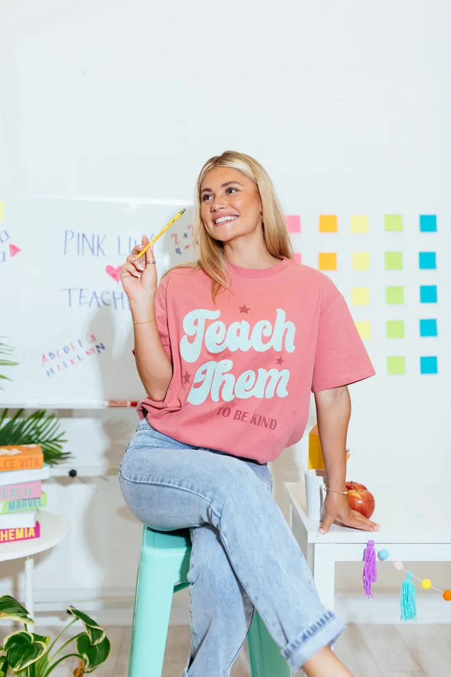 Teach Them To Be Kind Red Graphic Tee sold by Pink Lily