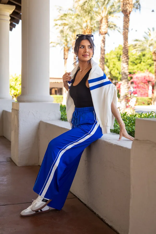 My Own Victories Blue Track Pants FINAL SALE sold by Pink Lily