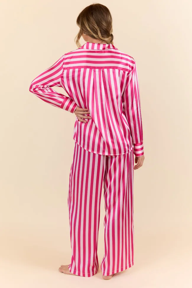 Thats Our Secret Striped Satin Pajama Set FINAL SALE sold by Pink Lily product image thumbnail 5