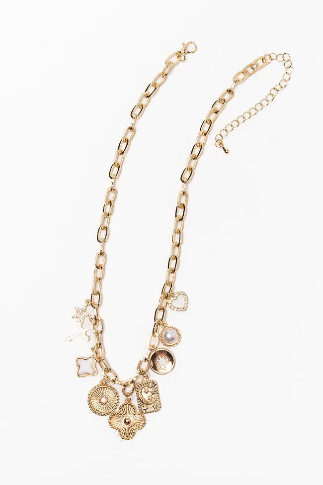 Gold Multi Charm Necklace sold by Pink Lily product image thumbnail 3