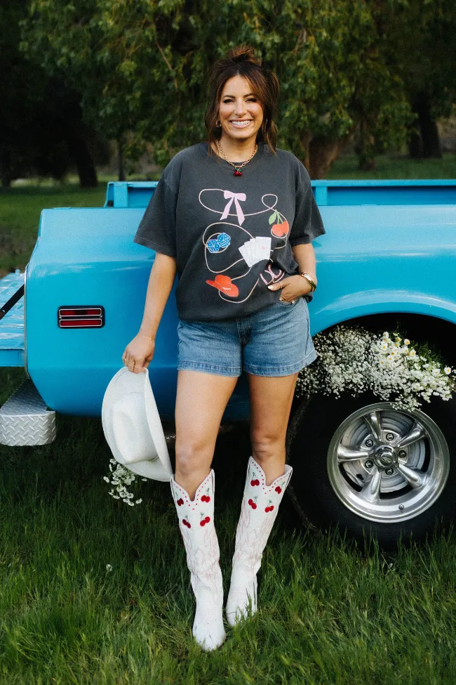 Cowgirl's Favorites Grey Graphic Tee sold by Pink Lily