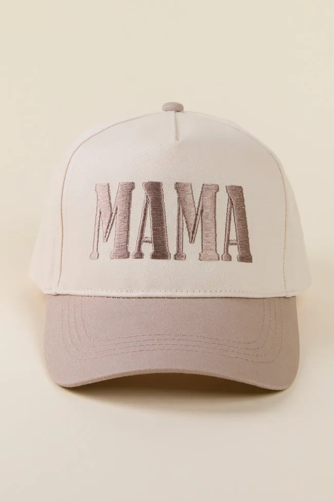Mama Beige Trucker Hat sold by Pink Lily