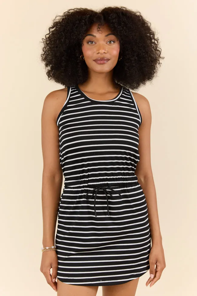 Follow Suit Black and White Casual Striped Mini Dress SALE sold by Pink Lily product image thumbnail 3