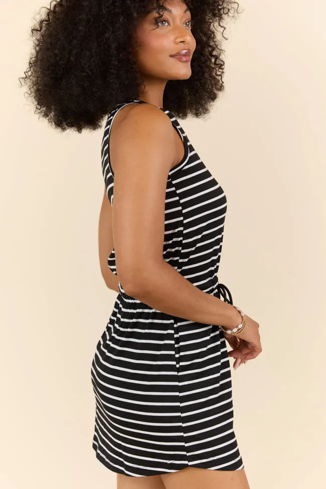 Follow Suit Black and White Casual Striped Mini Dress SALE sold by Pink Lily product image thumbnail 5