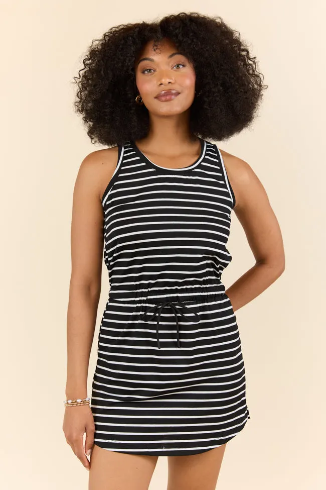 Follow Suit Black and White Casual Striped Mini Dress SALE sold by Pink Lily product image thumbnail 2