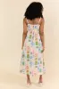 World Traveler Stamp Print Midi Dress FINAL SALE sold by Pink Lily