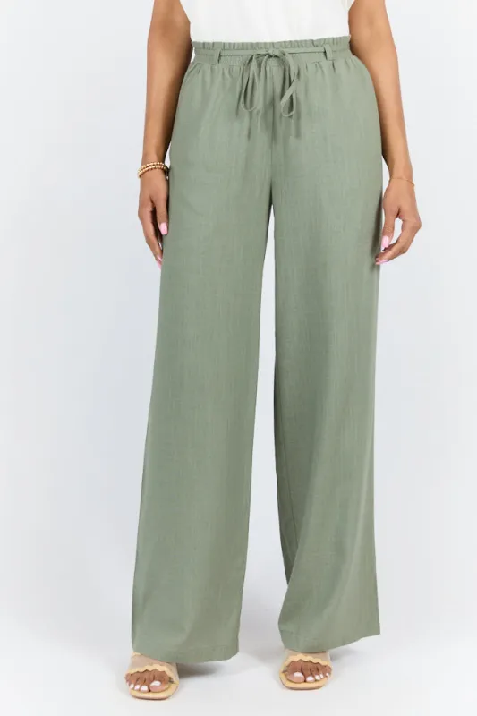 Charmed Moment Sage Pull On Pants FINAL SALE sold by Pink Lily