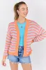 You're My Muse Pink, Orange, and Mint Multi Stripe Cardigan FINAL SALE sold by Pink Lily