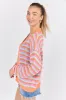 You're My Muse Pink, Orange, and Mint Multi Stripe Cardigan FINAL SALE sold by Pink Lily