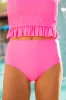 Pier Pressure Neon Pink Solid High Waisted Bikini Bottoms FINAL SALE sold by Pink Lily