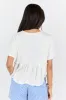 Basic Notion Ivory Ribbed Knit Tie Front Tee sold by Pink Lily