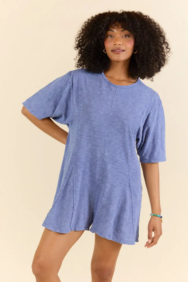Something Different Blue Knit Romper SALE sold by Pink Lily product image thumbnail 5